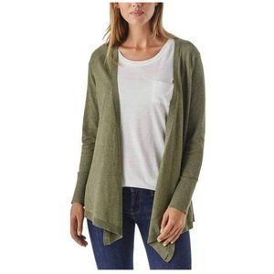 Patagonia Andri Wrap Sweater Open Front Cardigan in Fatigue Green Size Medium